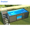 Grandview 20 pi Contaiteur noir Couleur Piscine pour nouveau concept de piscine Conteneur préfabriqué